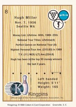 1990 Collect-A-Card Kingpins #8 Hugh Miller Back